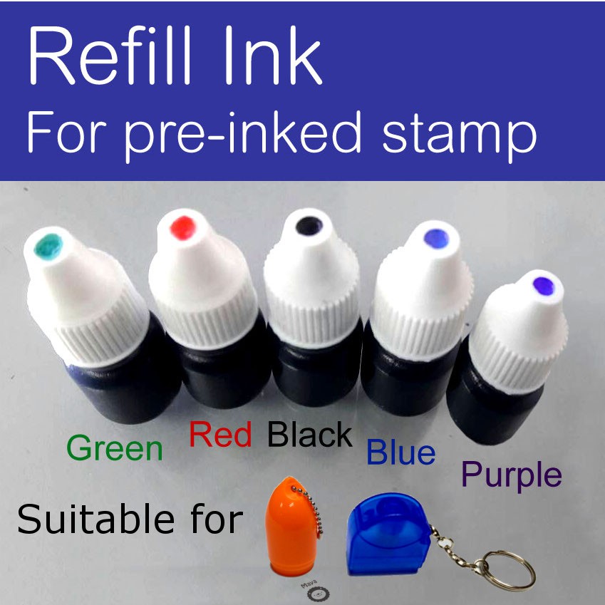 Refill ink for pre inked stamp and name stamp | Shopee Philippines