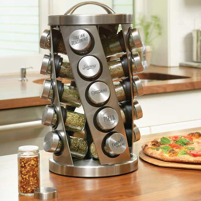 Kamenstein 16-Jar Revolving Chrome Wire Spice Rack