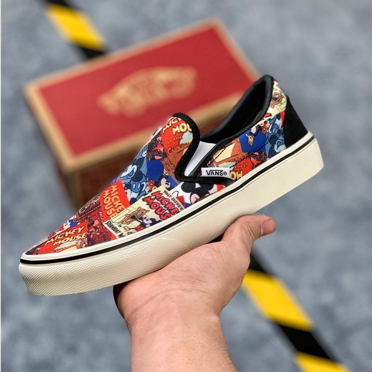 Mickey mouse outlet slip on vans