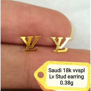 24k Gold Plated Lv In White Heart Stud Earrings. on Galleon Philippines