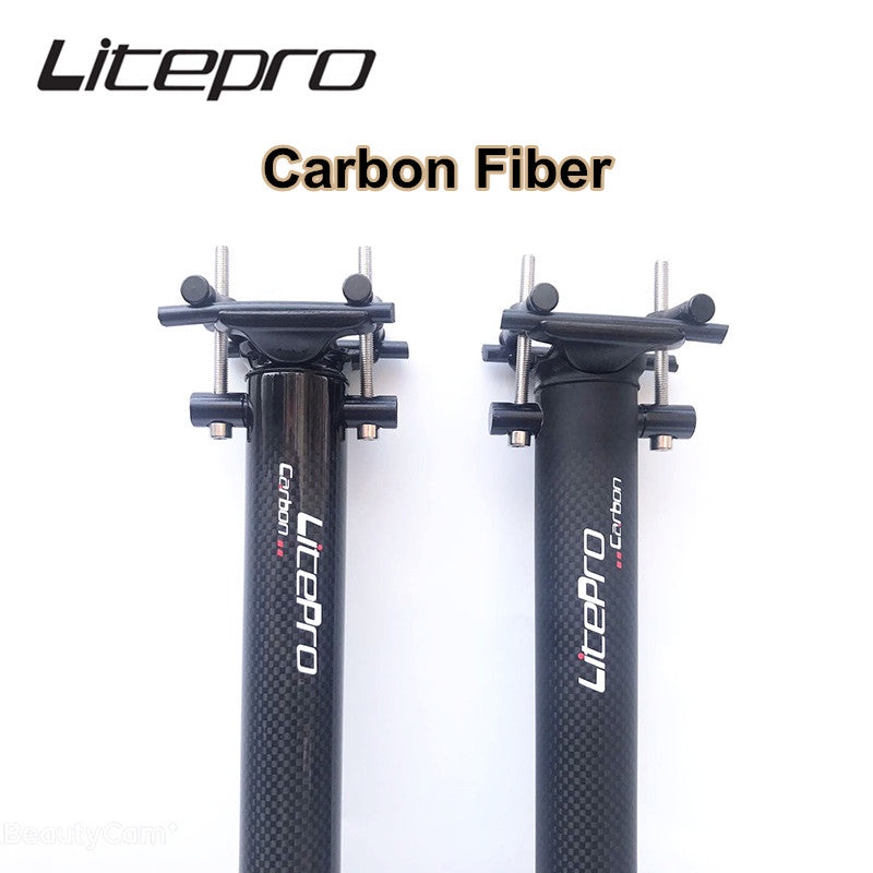 Litepro 33.9/31.8mm Carbon Fiber Seatpost 580MM Dahon Fnhon Bicycle