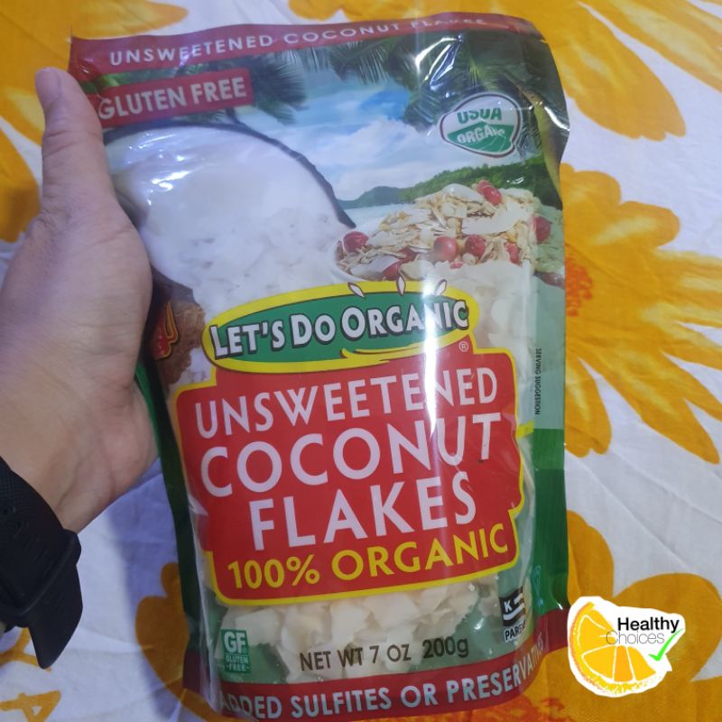 Let's Do Organic Unsweetened Coconut Flakes 200g Shopee Philippines