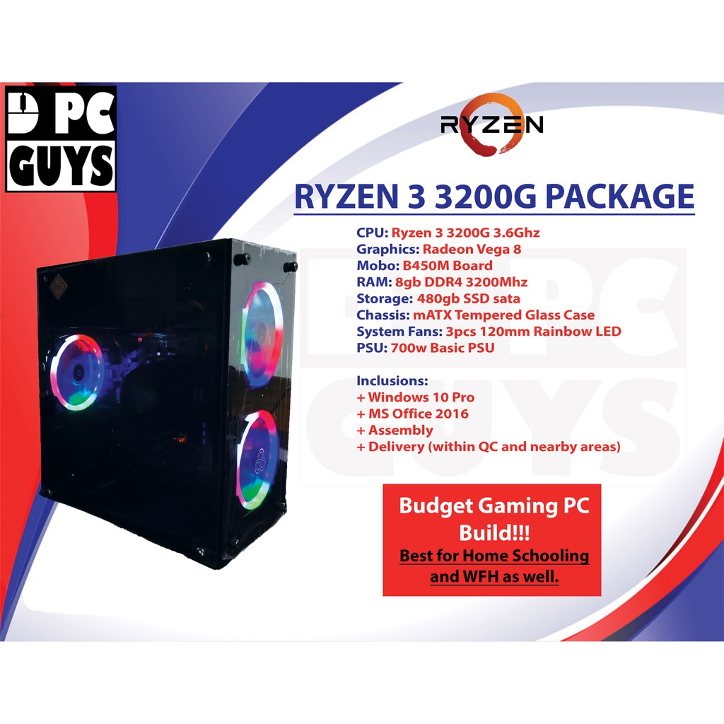 Ryzen 3 3200G Sulit Gaming Desktop PC Package (CPU only) | Shopee