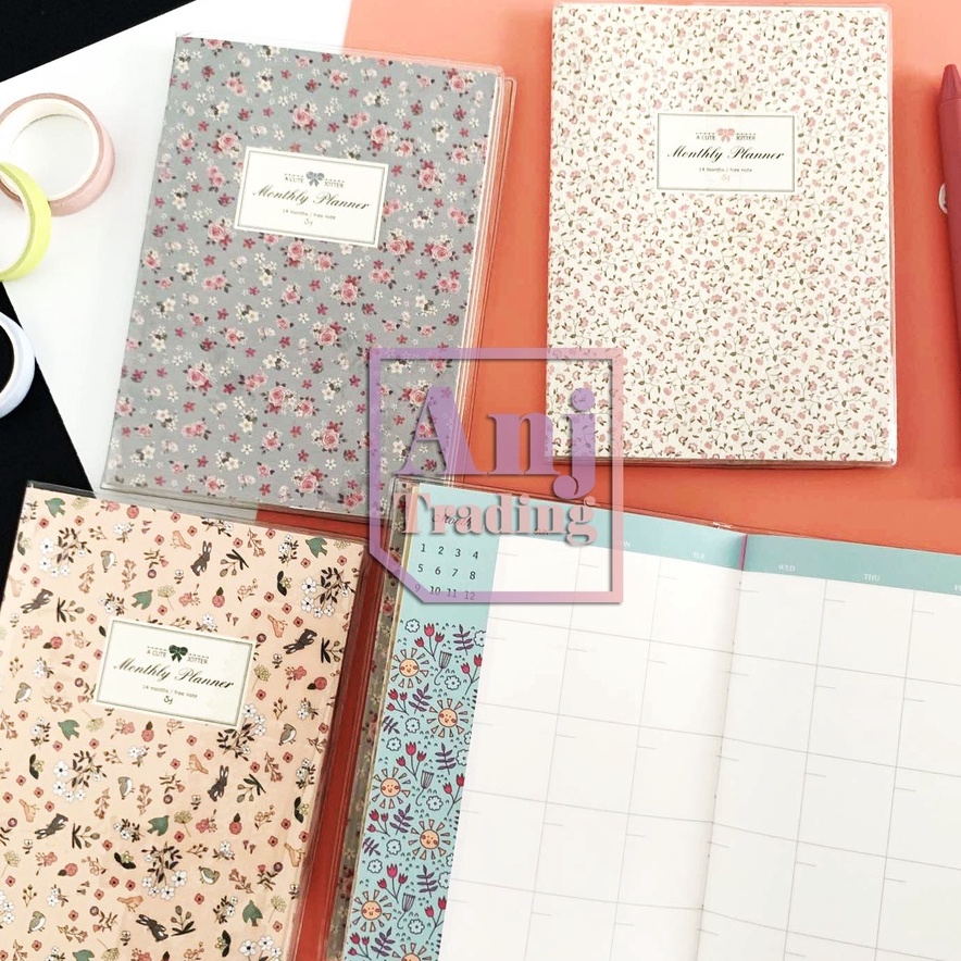 Pocket Size Planner Floral 2022 Opendated Hardbound Inspirational