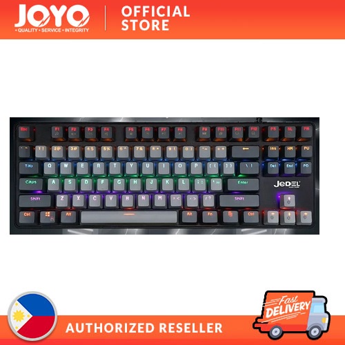 JEDEL KL103 RGB MECHANICAL GAMING KEYBOARD W/ WRISTPAD 87 KEYS USB