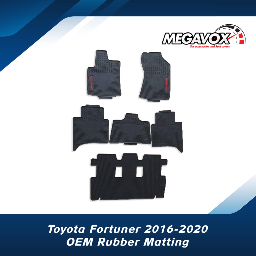 Toyota Fortuner 2016-2023 (3 Rows) OEM Rubber Matting | Shopee Philippines