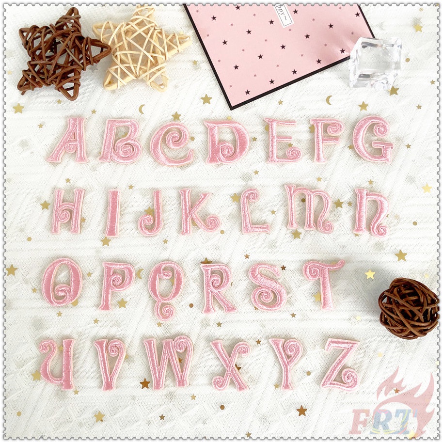 Self-adhesive Sticker Patches：Pink Letters 1Pc Diy Embroidery Patch Sew ...