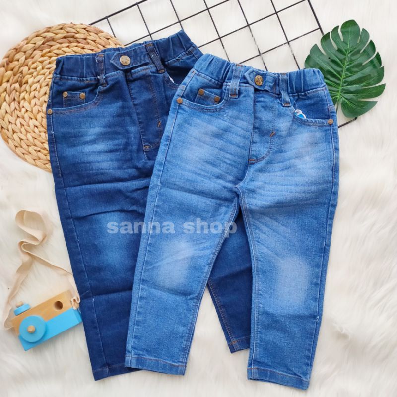 Girls Boys Long Pants, jeans denim whisker Button Variations streach ...