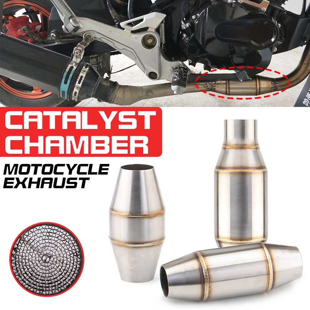 Motorcycle resonator exhaust pressure catalytic converter Shopee