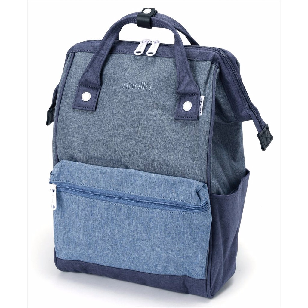 Anello Mottled Polyester Backpack Denim