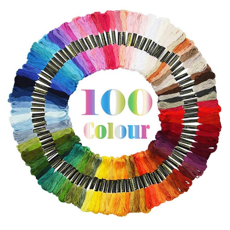 50/200 Colors Embroidery Threads No Repeat Premium Rainbow Color ...