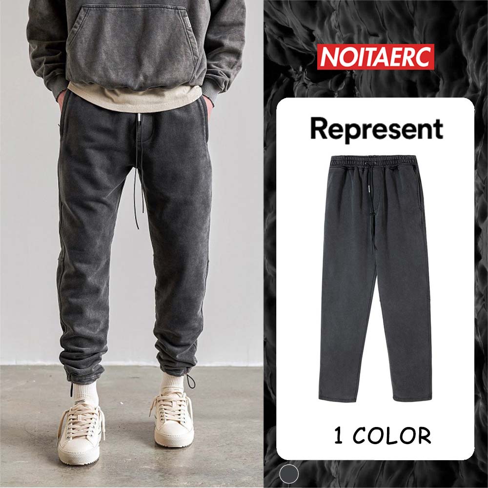 REPRESENT pants 1 Colors Wash to make old trousers with bunched feet