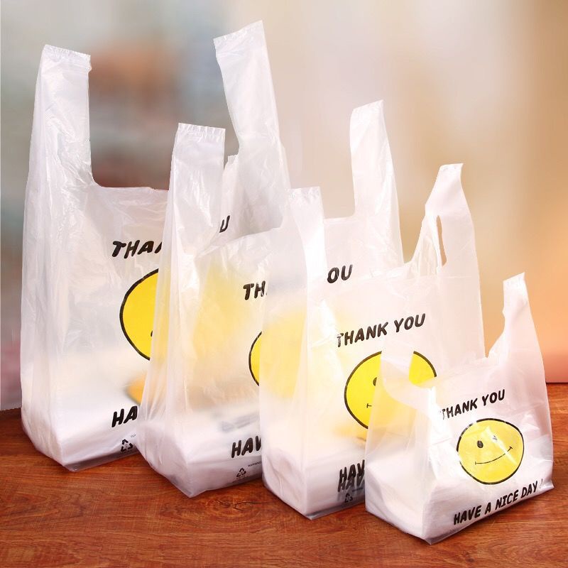 50Pcs 4sizes Plastic Food Grade Takeaway Plastic Bag Supermarket ...