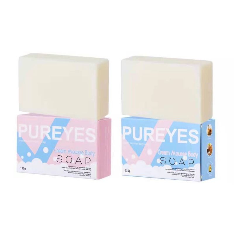 Pureyes Vitamin Cream Mousse Body Whitening active derma soap 135g ...