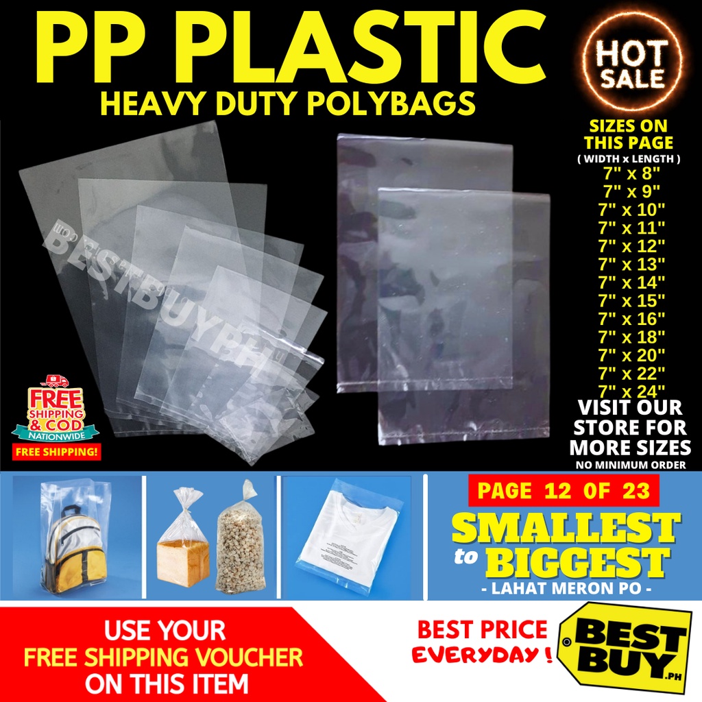 PP CLEAR PLASTIC (Page12 of 23) [MANY SIZES] | Shopee Philippines