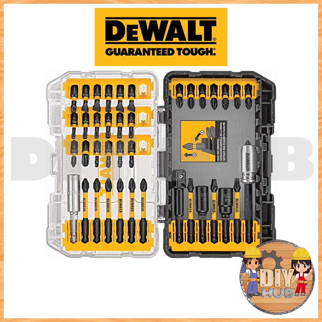 DEWALT FlexTorq Screwdriver Bit Set Impact Ready 40pcs DWA2T40IR