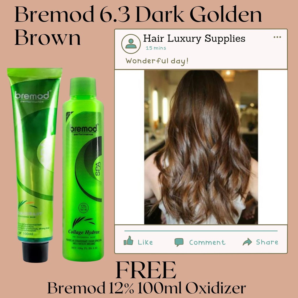 Hair Luxury Supplies Bremod 6.3 Dark Golden Brown + Bremod 12