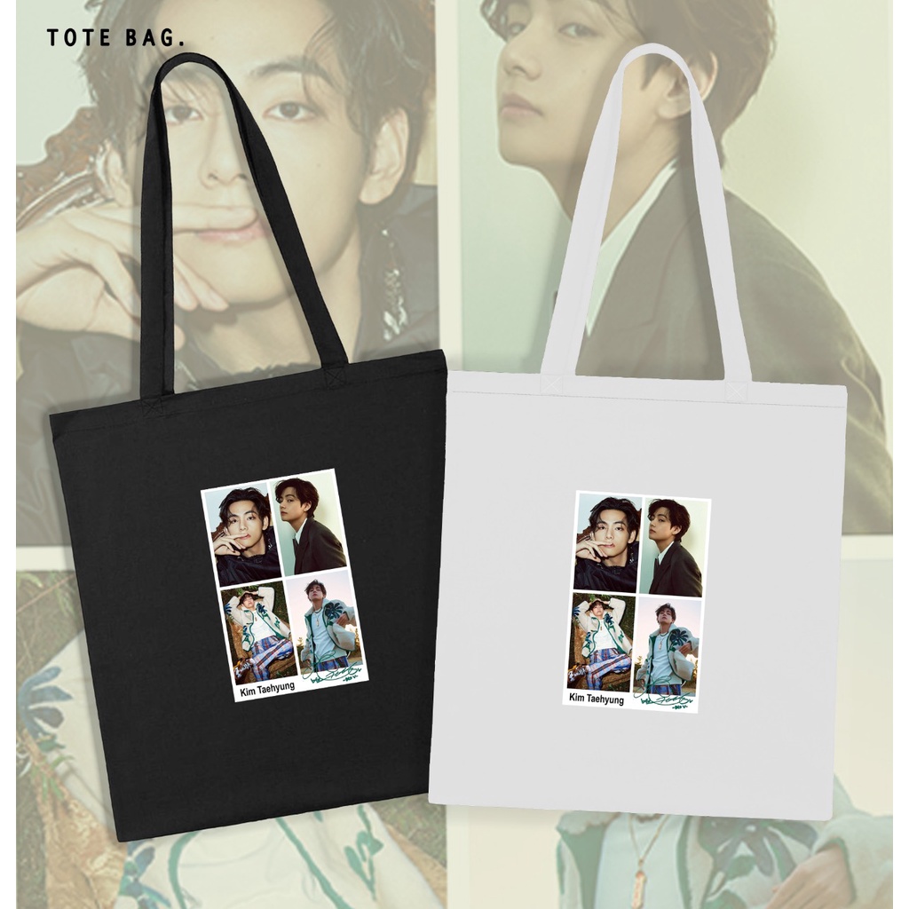 Totebag With BT21 KIM TAEHYUNG Picture/Canvas Material/Casual Bag ...