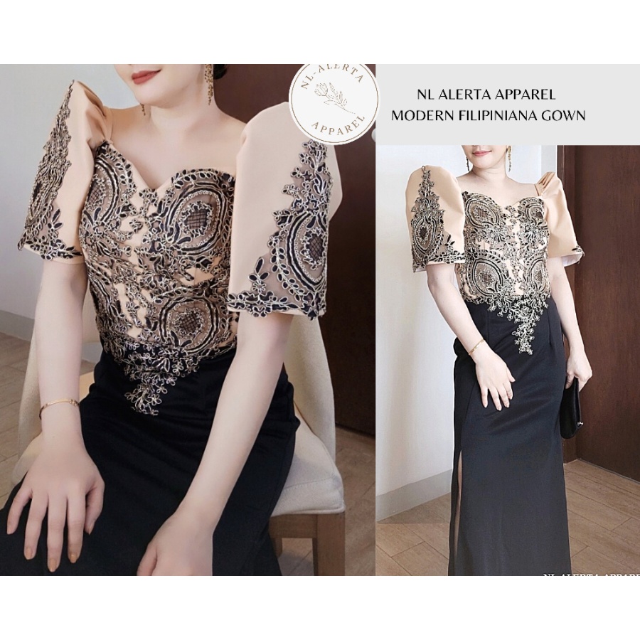 MODERN FILIPINIANA GOWN FOR WOMEN Shopee Philippines