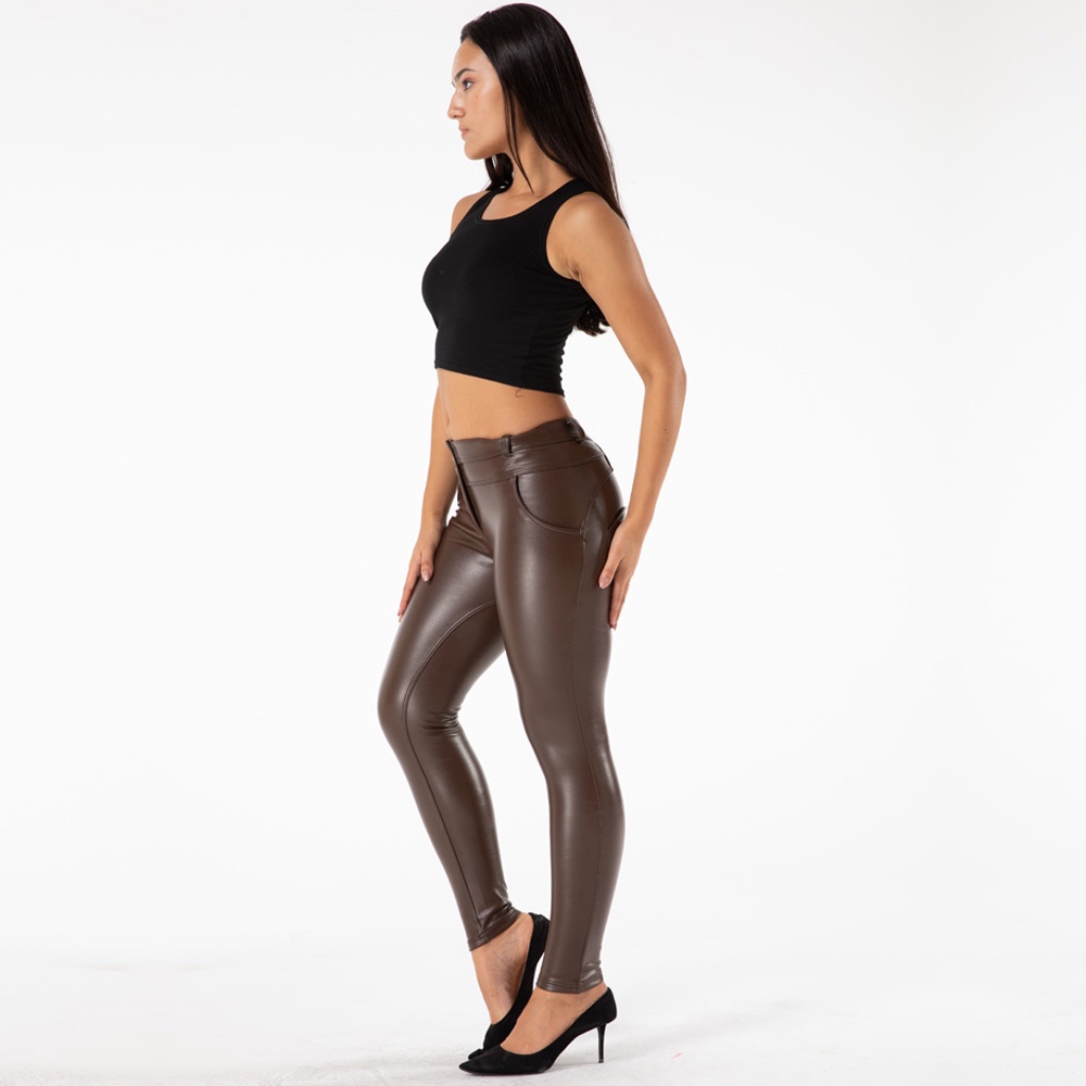 Leather Skinny Pants Push, Tight Pu Leather Pants