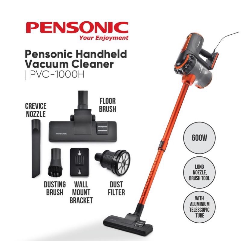 PENSONIC Vacuum Cleaner 550w Handheld PVC1000H Stick Vacuum Carpet Penyedut Habuk Vacuum