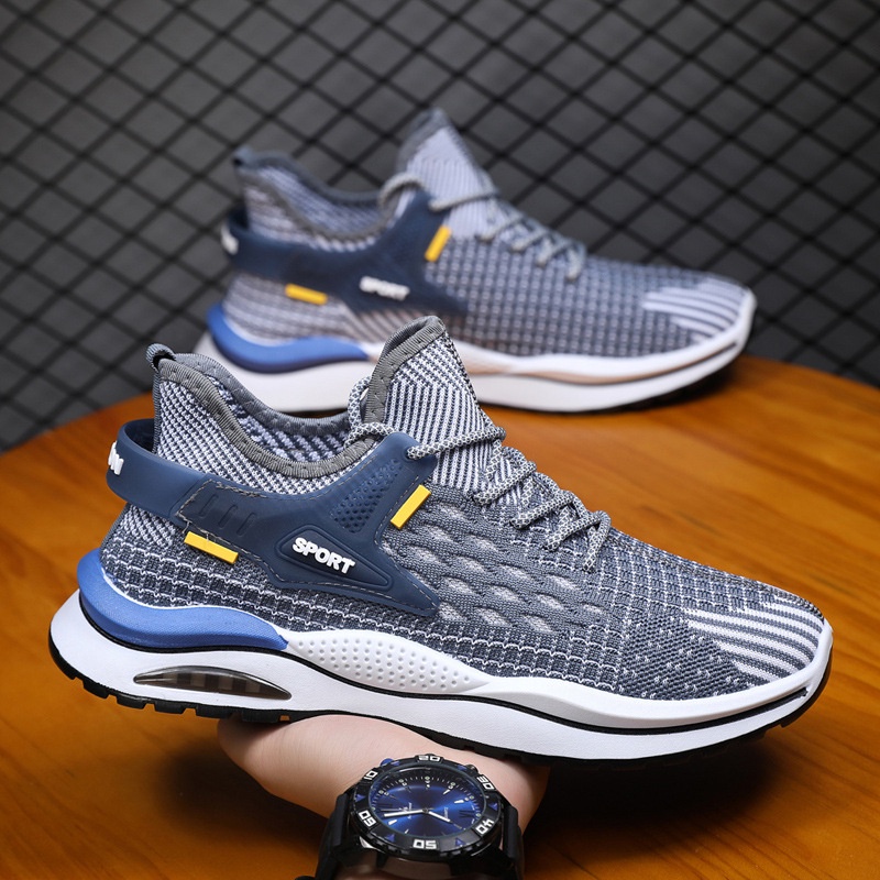 New Men's Shoes Casual Breathable Running Sneakers(225-010) | Shopee ...