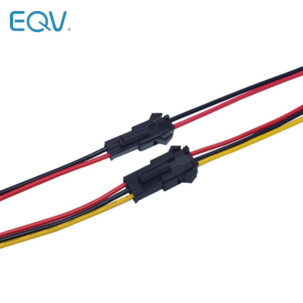 10PCS 15CM Long JST SM 2P 3P Plug Male to Female Wire Connector LED Connectors 2 Pins 3 Pins