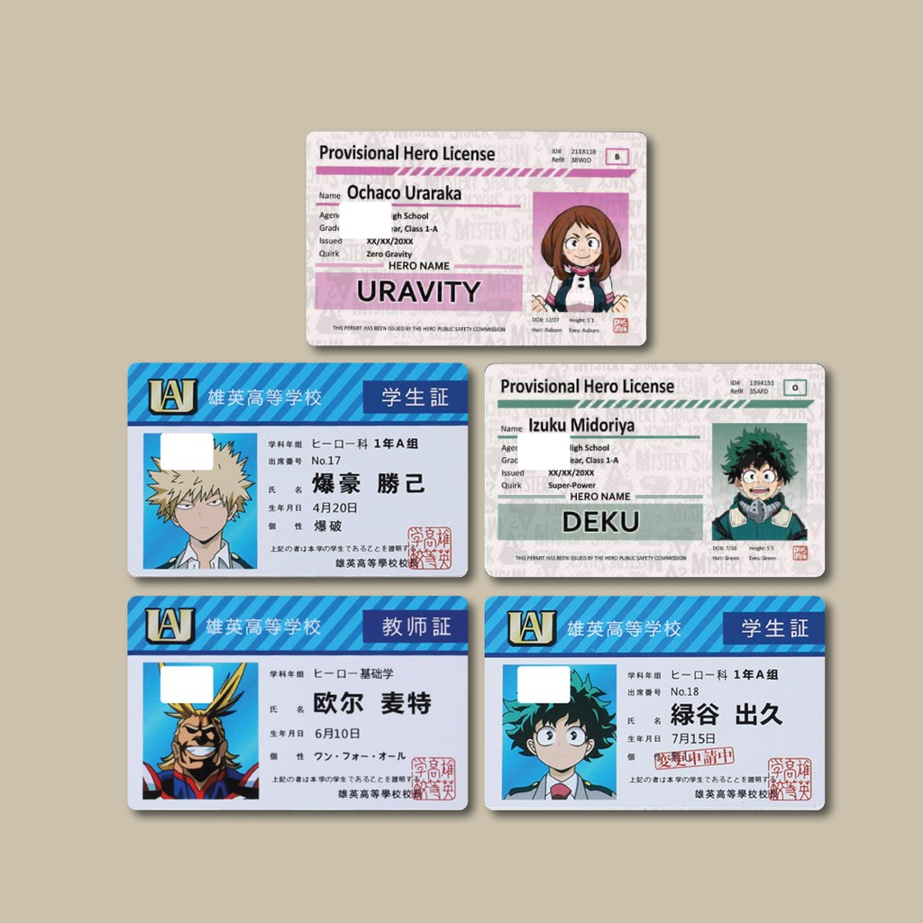 My HERO ACADEMIA ANIME EDITION | Atm CARD SKIN/STICKER (DEKU, BAKUGO ...