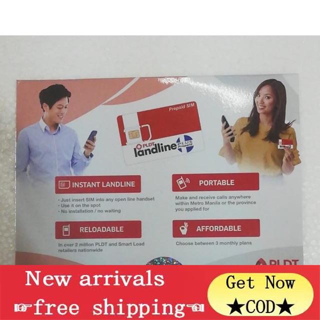 （In stock）CODPLDT Landline Prepaid SIM Card (Free Load 50P)02area code