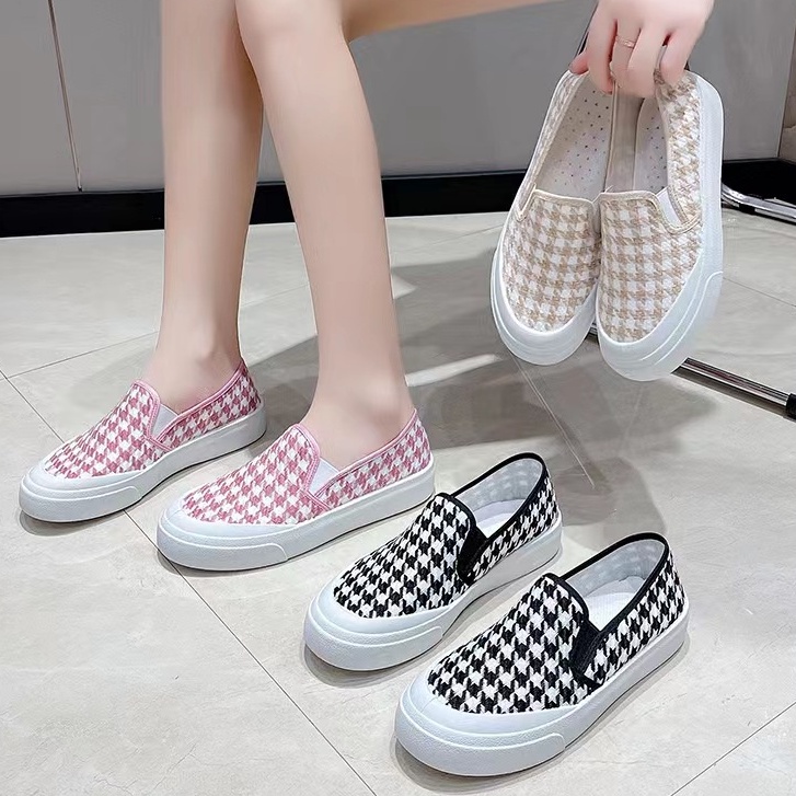 Fashion Slip On Formal Lace Korean Rubber Shoes For Women casual Shoes ...