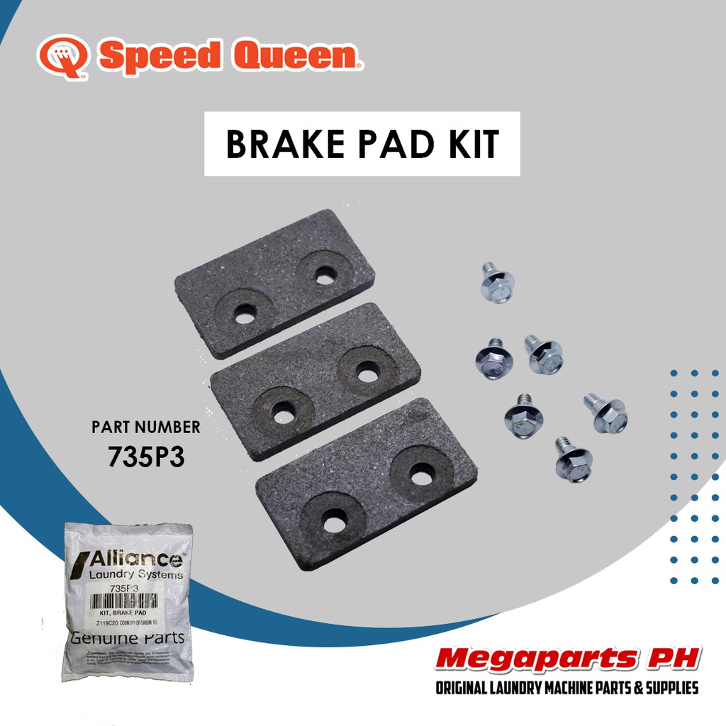 Speed Queen Brake Pad Kit (Genuine Parts) 735P3 Shopee Philippines