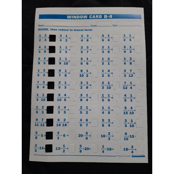 Window Card-4 assorted Math'l Oper'n/MDAS(4 pcs/set) | Shopee Philippines