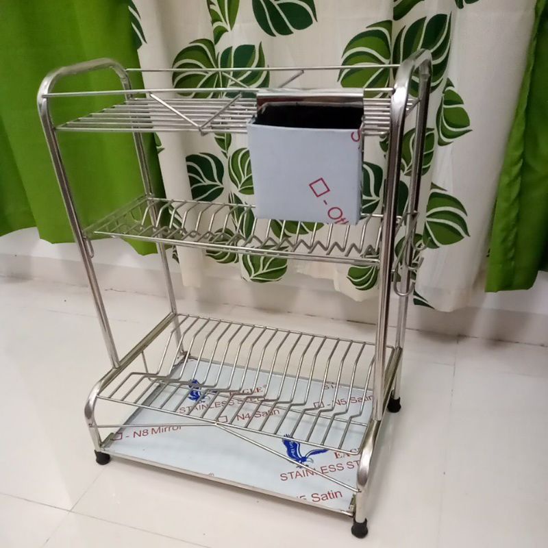 3layer DISK RACK PURE stainless | Shopee Philippines