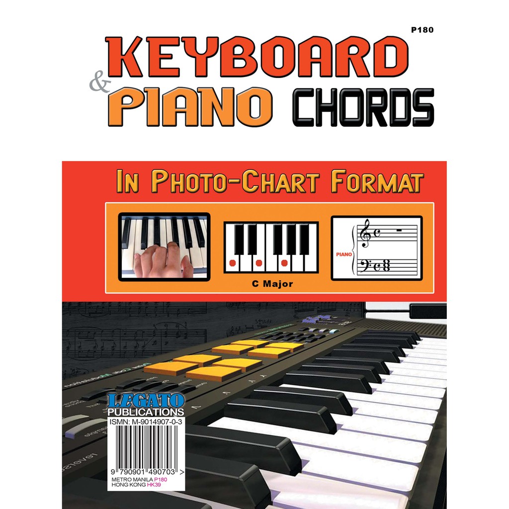 Keyboard and Piano Chords Book, Piano Chord Book, Piano Chordbook