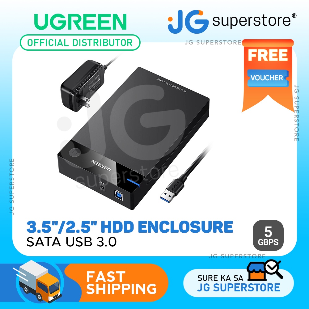 UGREEN External Hard Drive Enclosure 3.5" 2.5" SATA USB 3.0 with UASP
