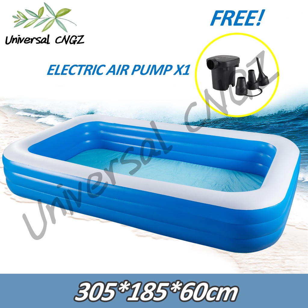 [COD]Free Air Pump Inflatable Swimming Pool Thickened Family Lounge For Kids Adult Outdoor
