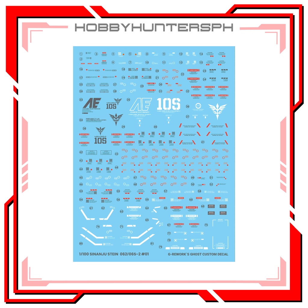 G-Rework MG Sinanju Stein Waterslide Decals | Shopee Philippines