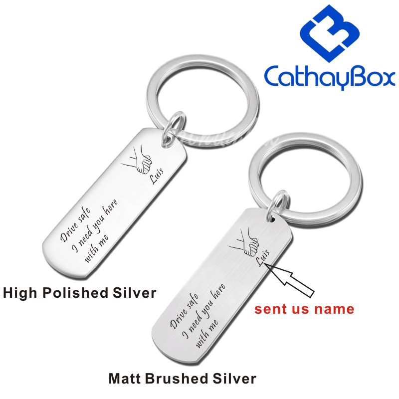 Custom Engrave Pendant Keychain Personalized Text Engravable Dog Tag ...