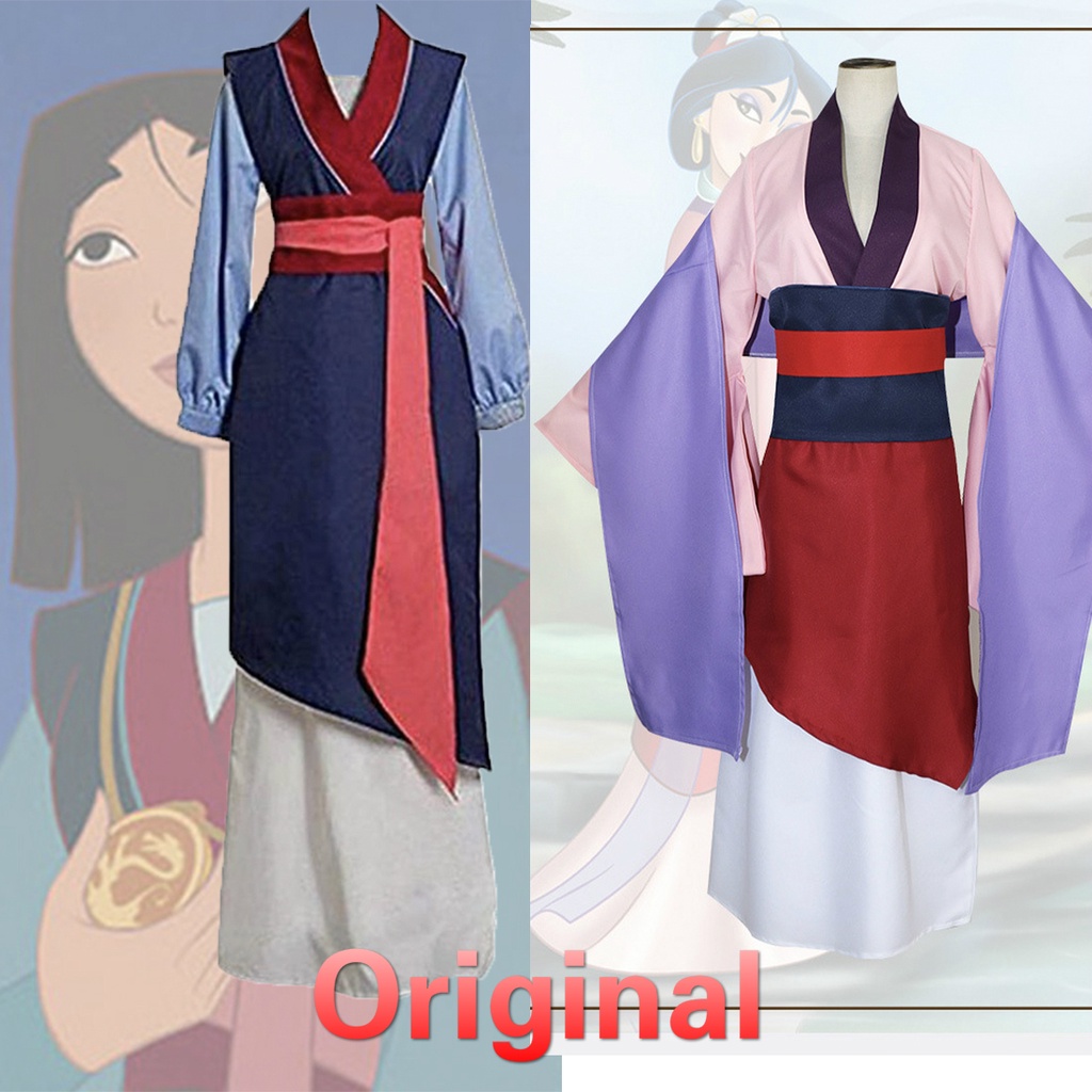 Kid Adult Women Disney Movie Mulan Traditional Kimono Dress For Kids