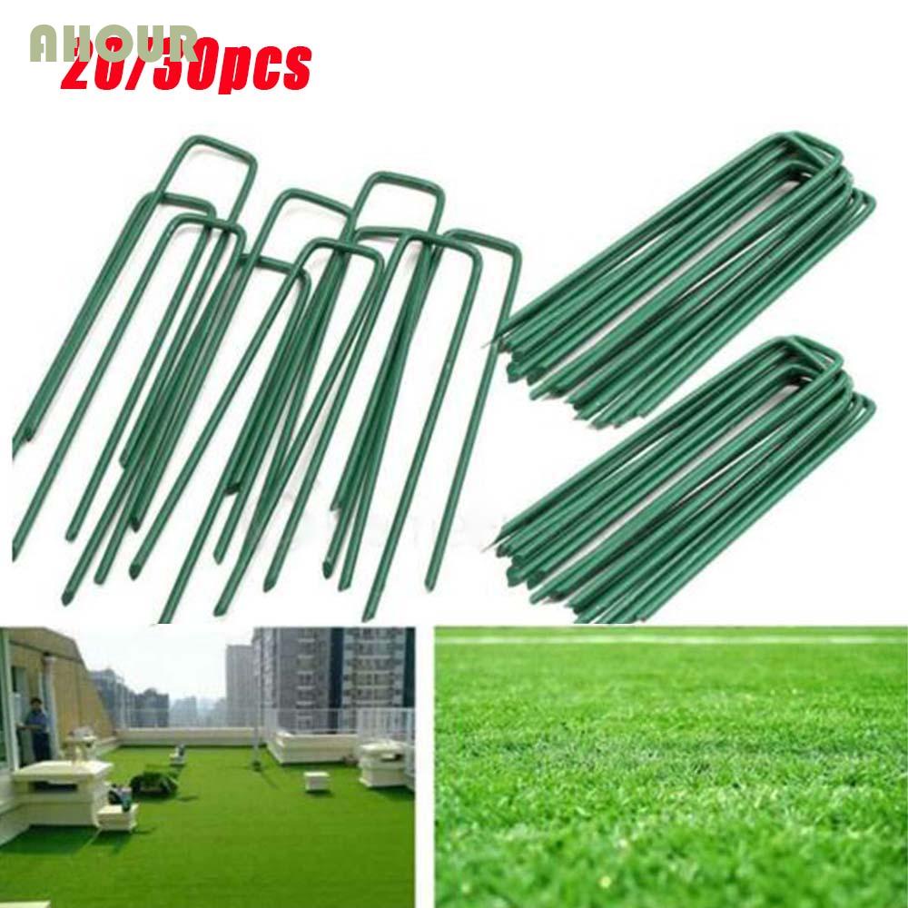 AHOUR Membrane Fabric Staples Plastic Hooks Steel Pegs Fix Artificial ...