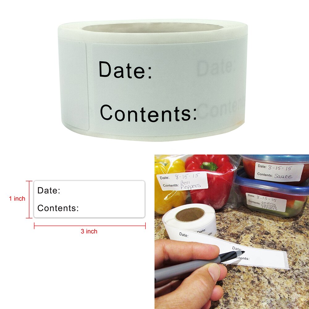 120pcs Marking Date Sticker 2.5*7.5cm Label Custom Home Kitchen