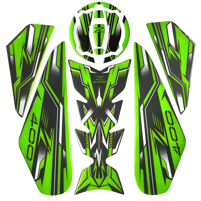 For kawasaki z400 decals z400 tank pad Set motorcycle 3d epoxy resin drop glue fuel tank