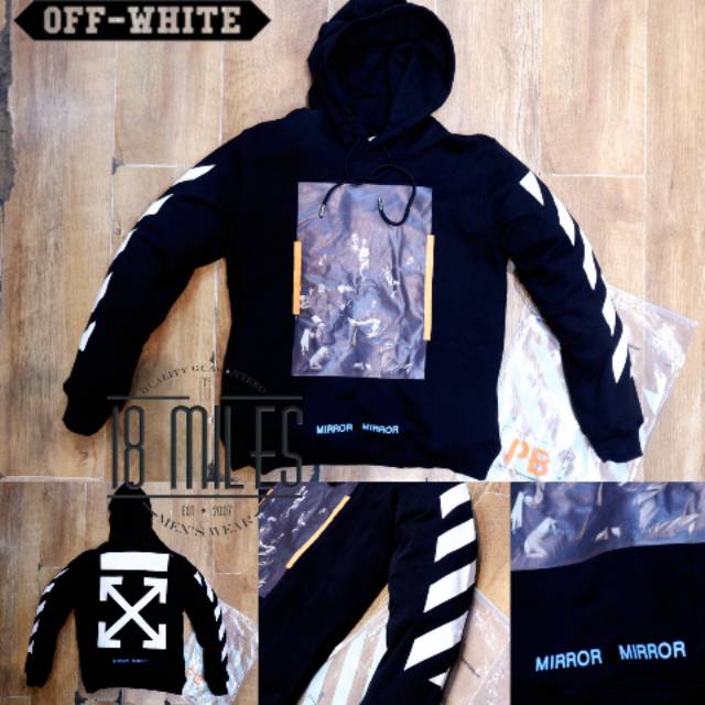 Off white hotsell mirror sweatshirt