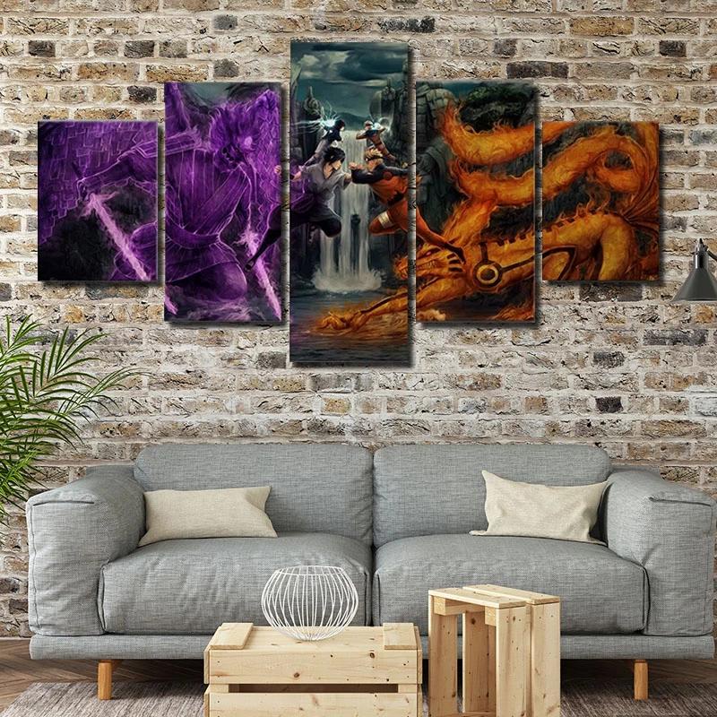 Anime Naruto Canvas HD Printed Poster 5 Pcs Paintings Wall Art For