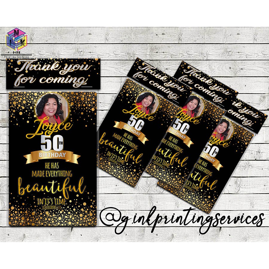 Black And Gold Glitter Theme Photo Ref Magnet Souvenir With Free Tag