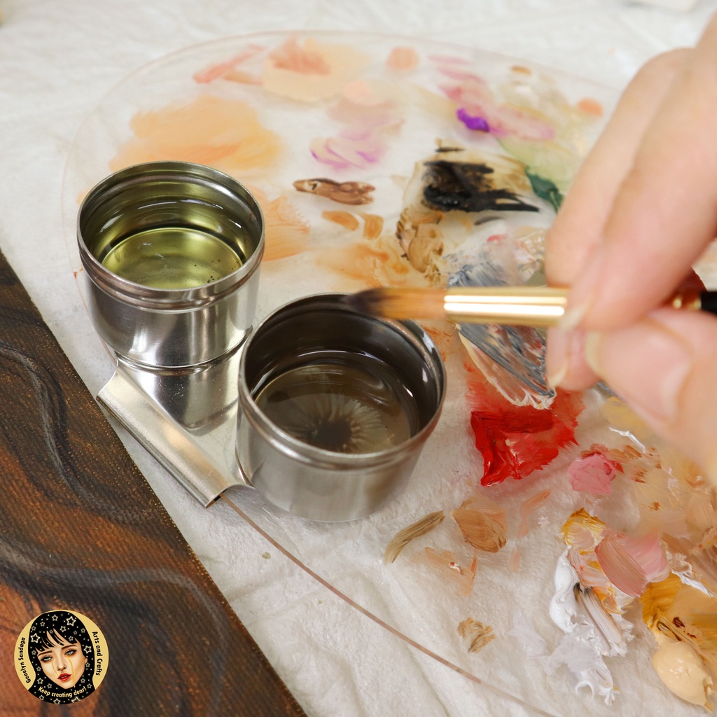 (ORIGINAL) Oil Paint Medium Pot Container for Artist | Shopee Philippines