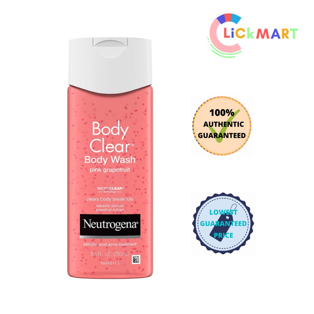 Neutrogena Body Clear Acne Treatment, Pink Grapefruit Shower Gel with 2