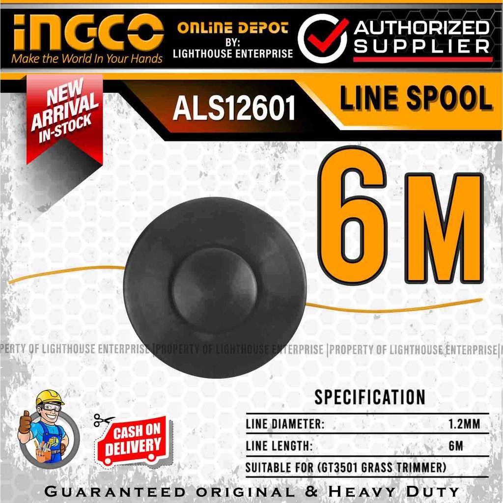 INGCO 6m 1.2mm Line Spool (ALS12601) *LIGHTHOUSE ENTERPRISE* | Shopee ...