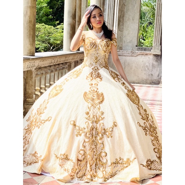 Ball cheap gown gold