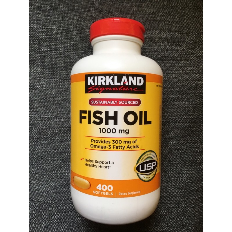 Fish Oil 1000mg 400 softgels Kirkland Signature USA made Shopee